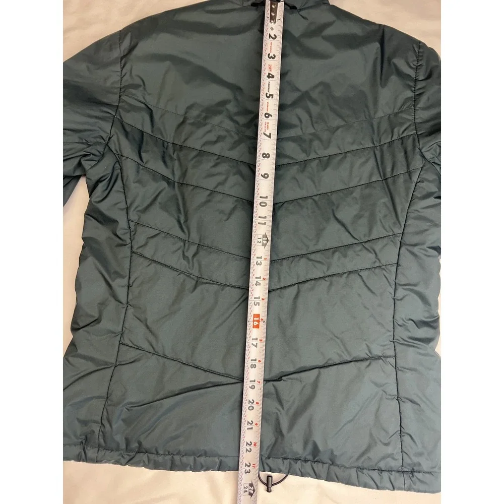 Vintage Columbia Interchange Puffer Jacket Women's M Black Sm Embroidered Swirls - Picture 7 of 16